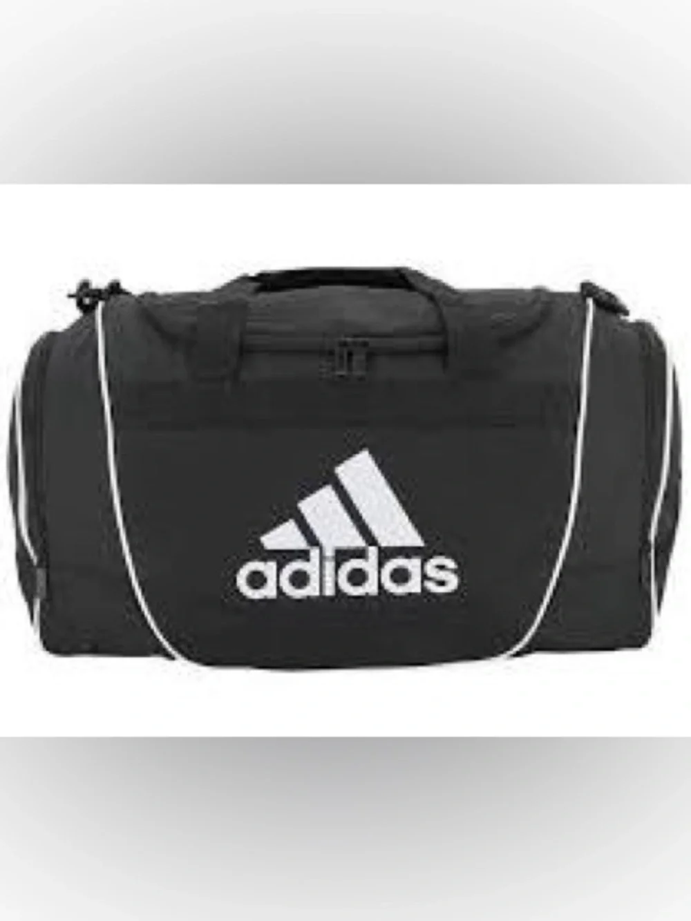 adidas Black Duffel Bag with White Logo